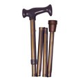 Mabis MABIS 502-1316-5400HS HealthSmart Adjustable Folding Cane with Ergonomic Handle; Bronze 502-1316-5400HS